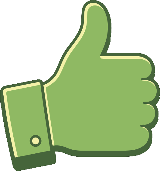 The shipped Good Effort icon: the same thumbs-up restyled in the course's green and cream.
